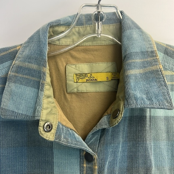 PrAna Jacket Men’s Multicolor Tartan Plaid Corduroy Casual Flannel Outdoor - Picture 3 of 11